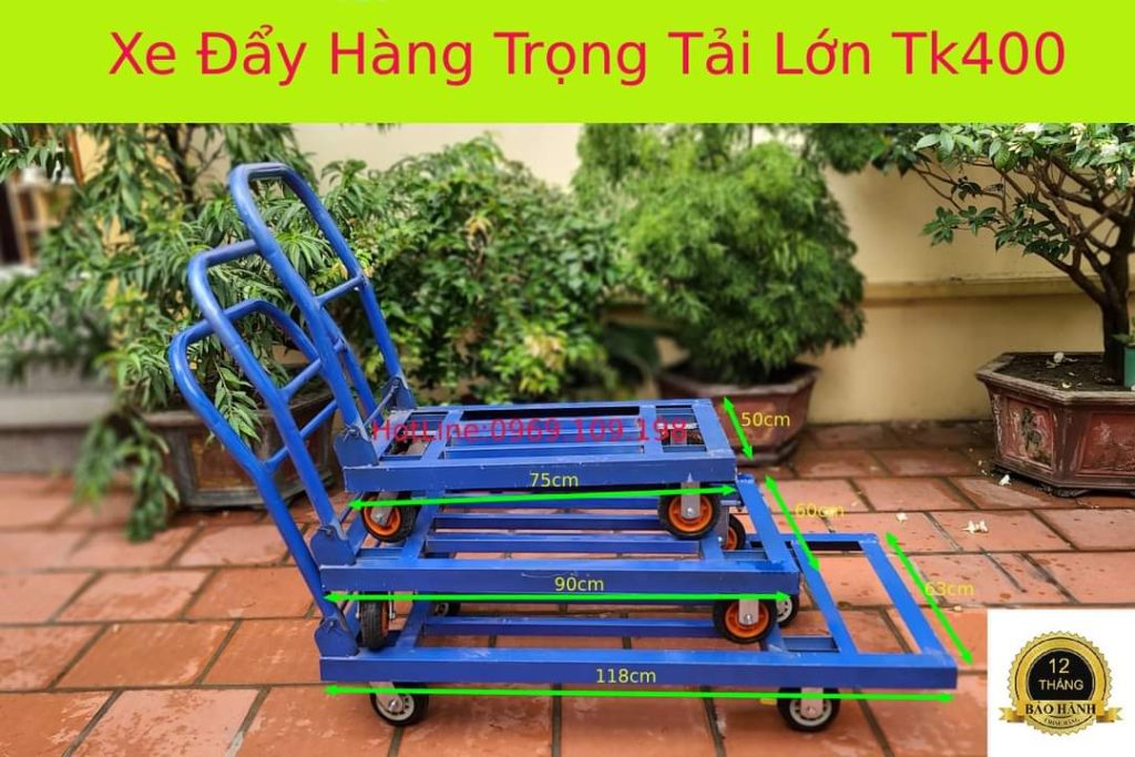 kích thước xe đẩy hàng 4 bánh