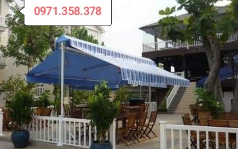 mái bạt xếp quán cafe