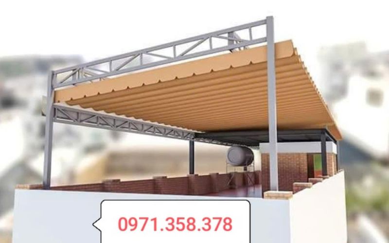 mái che sân vườn hiện đại