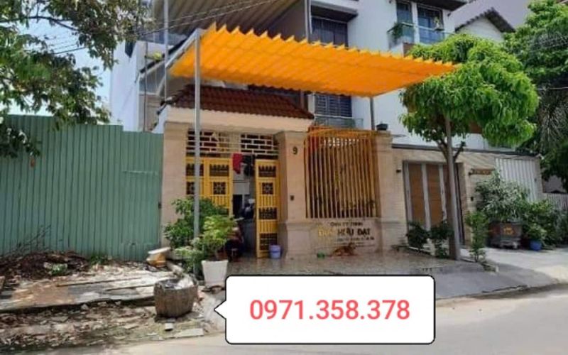 mái che sân vườn hiện đại