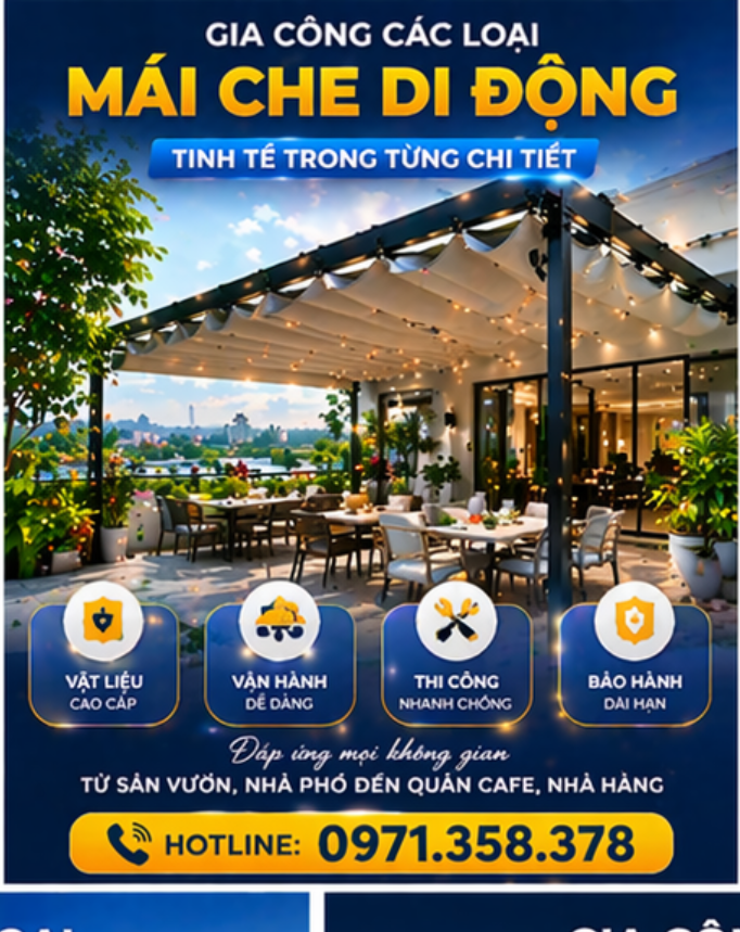 Làm mái che cho quán cafe thanh hóa