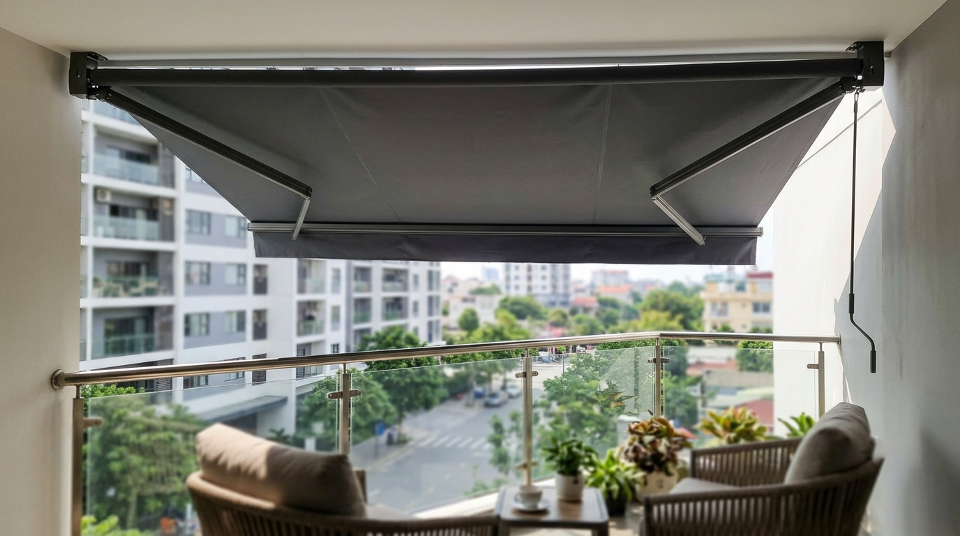 Mái che ban công nghệ an